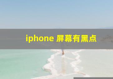 iphone 屏幕有黑点